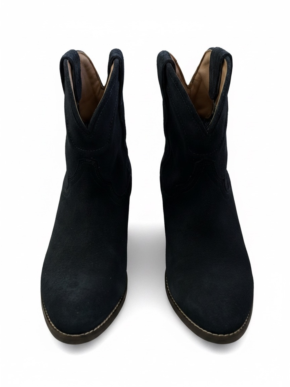 Dingo Women's Navy Suede Western Ankle Boots